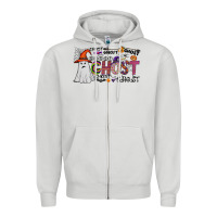 Dove Grey ghost Zipper Hoodie - CowhideDigitalArt