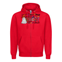 Red ghost Zipper Hoodie - CowhideDigitalArt