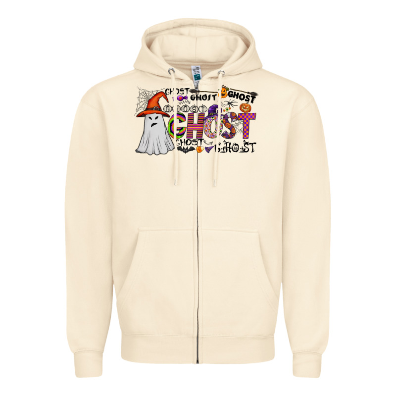 Ghost Zipper Hoodie by CowhideDigitalArt | Teevron