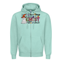 Seafoam ghost Zipper Hoodie - CowhideDigitalArt