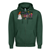 Sports Green ghost Zipper Hoodie - CowhideDigitalArt