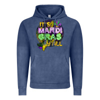 Vintage Denim its mardi gras yall Vintage Hoodie - CowGirlArtShop