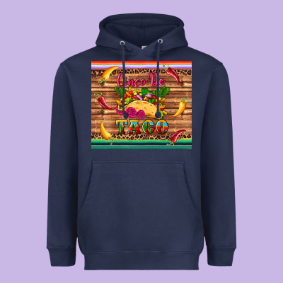 Cinco De Taco Paper Serape Leopard Wooden Heavyweight Hoodie Designed By Artiststas