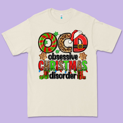 Ocd Obsessive Christmas Disorder Premium Tee Designed By Jasminsmagicworld