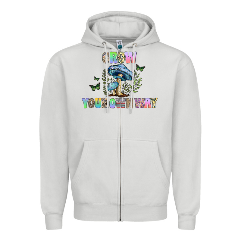 Grow Your Own Way Zipper Hoodie by CowhideDigitalArt | Teevron