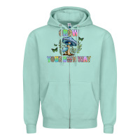 Seafoam grow your own way Zipper Hoodie - CowhideDigitalArt