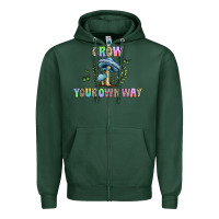 Sports Green grow your own way Zipper Hoodie - CowhideDigitalArt