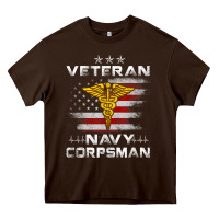 Veteran Navy Corpsman Patriotic 4th Of July Gifts Heavy Core Tee | Teevron