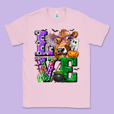Love Cow Halloween Tbw Classic Tee Designed By Texasbilliewilder
