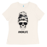 Bone Black Glitter Cowhide Patterned Mom Skull Ladies Tee - Bettercallsaul