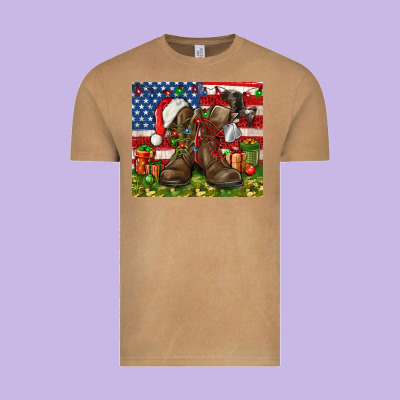 Army Veteran Boots Christmas Tumbler 4th Of July Vintage Tee Designed By Howdyjamesfarm