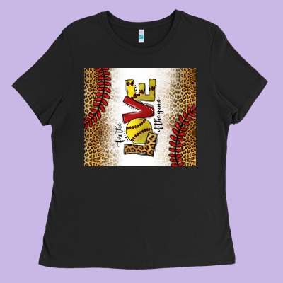 For The Love Of The Game Softball Ladies Tee Designed By Chombo