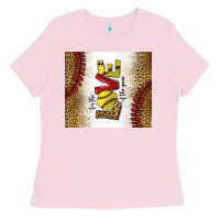 Bubblegum Pink for the love of the game softball Ladies Tee - chombo