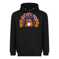 Black american flag gnomes sunflowers rainbow Heavyweight Hoodie - Artiststas