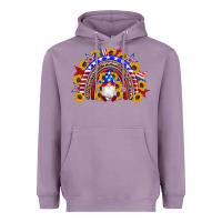 Lavender american flag gnomes sunflowers rainbow Heavyweight Hoodie - Artiststas