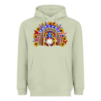 Matcha american flag gnomes sunflowers rainbow Heavyweight Hoodie - Artiststas