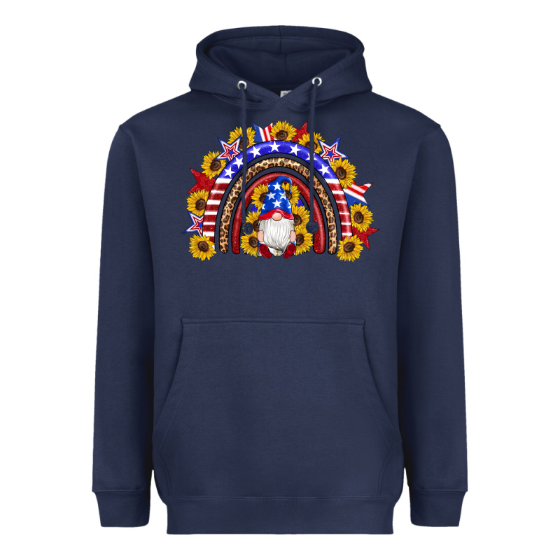 American Flag Gnomes Sunflowers Rainbow Heavyweight Hoodie by Artiststas | Teevron