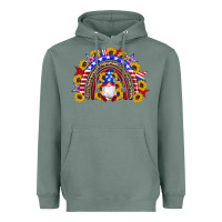 Sage american flag gnomes sunflowers rainbow Heavyweight Hoodie - Artiststas