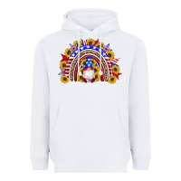 White american flag gnomes sunflowers rainbow Heavyweight Hoodie - Artiststas