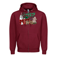 Burgundy christmas vibes Zipper Hoodie - SublimationCraftShop