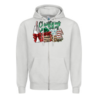 Dove Grey christmas vibes Zipper Hoodie - SublimationCraftShop