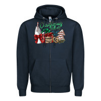 Navy christmas vibes Zipper Hoodie - SublimationCraftShop