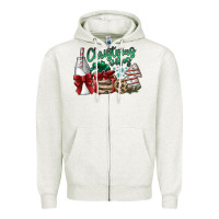 Oatmeal Heather christmas vibes Zipper Hoodie - SublimationCraftShop