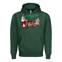 Sports Green christmas vibes Zipper Hoodie - SublimationCraftShop