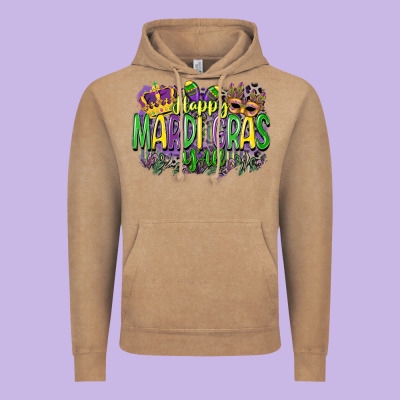 Happy Mardi Gras Yall Vintage Hoodie Designed By Cowgirlartshop