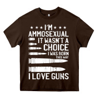 Chocolate Brown Ammosexual Bullets Love Pro Gun Lover Cool Enthusiast Gifts Heavy Core Tee - minhPixels
