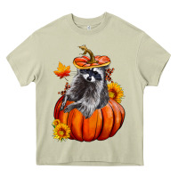 Mossy Fall Pumpkin Raccoon Heavy Core Tee - LillyAllenDesigns