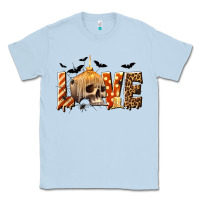 Dusty Blue Halloween Love Classic Tee - texasbilliewilder
