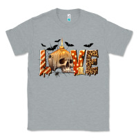 Heather Grey Halloween Love Classic Tee - texasbilliewilder