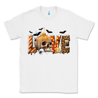 White Halloween Love Classic Tee - texasbilliewilder