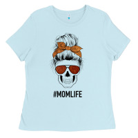 Glitter Western Patterned Mom Skull Ladies Tee | Teevron
