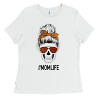 White Glitter Western Patterned Mom Skull Ladies Tee - Bettercallsaul