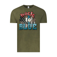 Vintage Olive Back to blue 4th of july Vintage Tee - HowdyJamesFarm