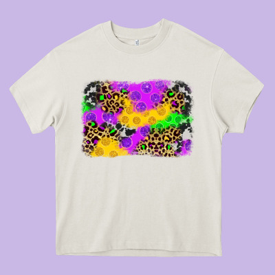 Mardi Gras Background Heavy Core Tee Designed By Jahusdesignshop