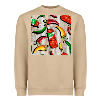 Mushroom mexican chili and pepper seamless pattern Heavyweight Sweatshirt - BundleAndBundleShop