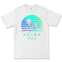 White Vintage Aruba Beach Tropical Vibes Vacation Souvenir Gift Premium Tee - minhPixels