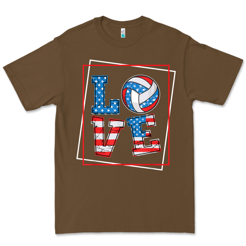 Love Usa Flag Volleyball Gifts For Volleyball Fans Teen T Shirt Premium Tee by minhPixels | Teevron