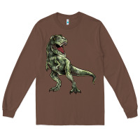 Chestnut T-rex Long Sleeve Tee - HowdyJamesFarm