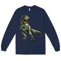 Navy T-rex Long Sleeve Tee - HowdyJamesFarm