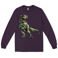 Plum T-rex Long Sleeve Tee - HowdyJamesFarm