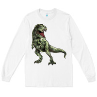 White T-rex Long Sleeve Tee - HowdyJamesFarm
