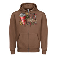 Chestnut I Run On Coffee And Christmas Cheers Zipper Hoodie - CowhideDigitalArt