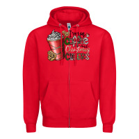 Red I Run On Coffee And Christmas Cheers Zipper Hoodie - CowhideDigitalArt