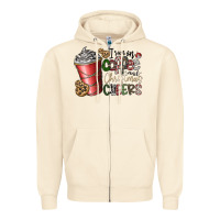 Sandshell I Run On Coffee And Christmas Cheers Zipper Hoodie - CowhideDigitalArt