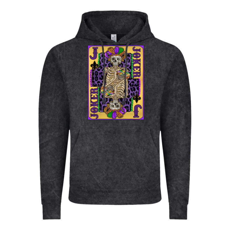 Joker Mardi Gras Skeleton Vintage Hoodie by CowGirlArtShop | Teevron
