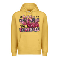 Antique Gold in october we wear pink and watch football Premium Hoodie - FaDigitalArtStudio